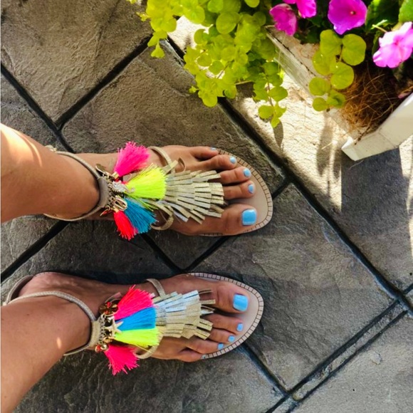 Lilly Pulitzer NWT Zoe Sandals Gold Metallic Size 7, 9.5 M - Picture 3 of 16